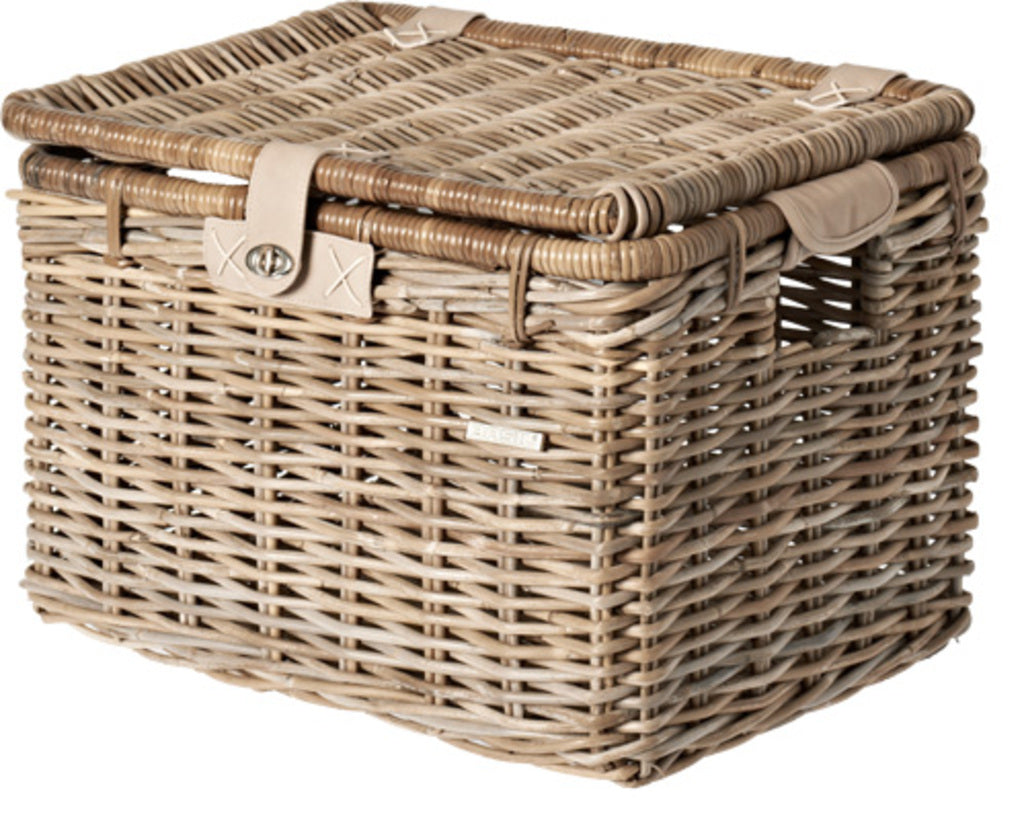 Mand - Basil - Denton L - Grijs - Met Deksel Voorop - 46 Liter Mand - Basil - Denton L - Grijs - Met Deksel Voorop - 46 Liter